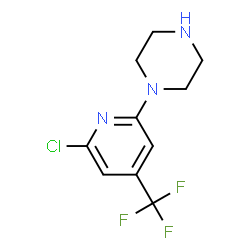 ChemSpider 2D Image | 1-[6-Chloro-4-(trifluoromethyl)-2-pyridinyl]piperazine | C10H11ClF3N3