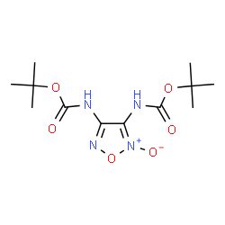 ChemSpider 2D Image | Bis(2-methyl-2-propanyl) (2-oxido-1,2,5-oxadiazole-3,4-diyl)biscarbamate | C12H20N4O6