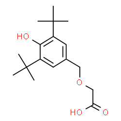 ChemSpider 2D Image | {[4-Hydroxy-3,5-bis(2-methyl-2-propanyl)benzyl]oxy}acetic acid | C17H26O4