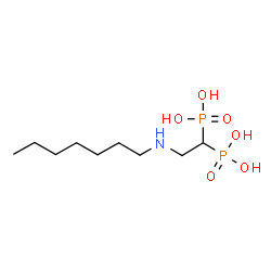 ChemSpider 2D Image | [2-(Heptylamino)-1,1-ethanediyl]bis(phosphonic acid) | C9H23NO6P2