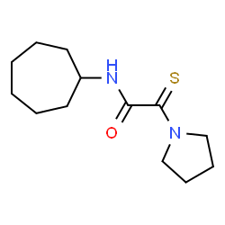 ChemSpider 2D Image | N-Cycloheptyl-2-(1-pyrrolidinyl)-2-thioxoacetamide | C13H22N2OS