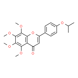 ChemSpider 2D Image | 2-(4-Isopropoxyphenyl)-5,6,7,8-tetramethoxy-4H-chromen-4-one | C22H24O7