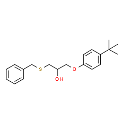 ChemSpider 2D Image | 1-(Benzylsulfanyl)-3-[4-(2-methyl-2-propanyl)phenoxy]-2-propanol | C20H26O2S