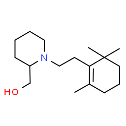 ChemSpider 2D Image | {1-[2-(2,6,6-Trimethyl-1-cyclohexen-1-yl)ethyl]-2-piperidinyl}methanol | C17H31NO