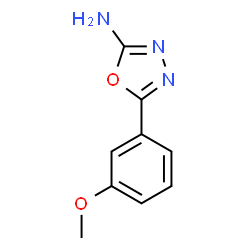ChemSpider 2D Image | 5-(3-Methoxyphenyl)-1,3,4-oxadiazol-2-amine | C9H9N3O2