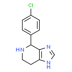 ChemSpider 2D Image | 4-(4-Chlorophenyl)-4,5,6,7-tetrahydro-1H-imidazo[4,5-c]pyridine | C12H12ClN3