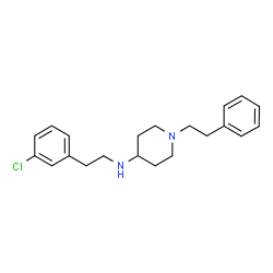 ChemSpider 2D Image | N-[2-(3-Chlorophenyl)ethyl]-1-(2-phenylethyl)-4-piperidinamine | C21H27ClN2