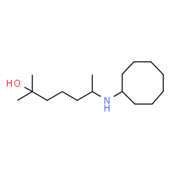 ChemSpider 2D Image | 6-(Cyclooctylamino)-2-methyl-2-heptanol | C16H33NO