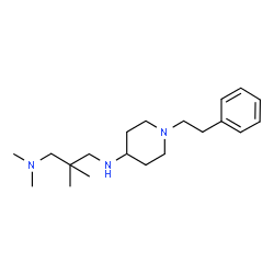 ChemSpider 2D Image | N,N,2,2-Tetramethyl-N'-[1-(2-phenylethyl)-4-piperidinyl]-1,3-propanediamine | C20H35N3