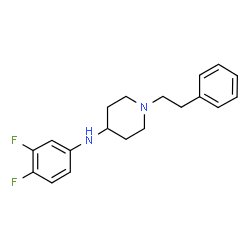 ChemSpider 2D Image | N-(3,4-Difluorophenyl)-1-(2-phenylethyl)-4-piperidinamine | C19H22F2N2