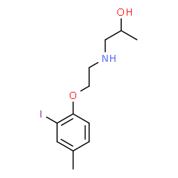 ChemSpider 2D Image | 1-{[2-(2-Iodo-4-methylphenoxy)ethyl]amino}-2-propanol | C12H18INO2
