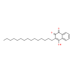 ChemSpider 2D Image | 4-Hydroxy-3-pentadecyl-1,2-naphthalenedione | C25H36O3