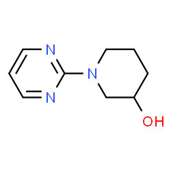 ChemSpider 2D Image | 1-(2-pyrimidinyl)-3-piperdinol | C9H13N3O