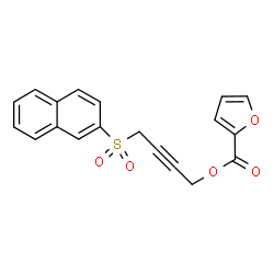 ChemSpider 2D Image | 4-(2-Naphthylsulfonyl)-2-butyn-1-yl 2-furoate | C19H14O5S