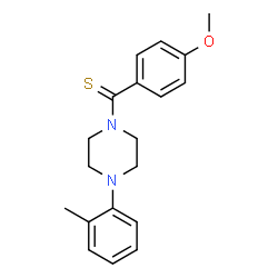 ChemSpider 2D Image | (4-Methoxyphenyl)[4-(2-methylphenyl)-1-piperazinyl]methanethione | C19H22N2OS