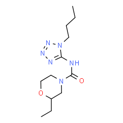 ChemSpider 2D Image | N-(1-Butyl-1H-tetrazol-5-yl)-2-ethyl-4-morpholinecarboxamide | C12H22N6O2