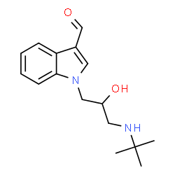 ChemSpider 2D Image | 1-[3-(tert-Butylamino)-2-hydroxypropyl]-1H-indole-3-carbaldehyde | C16H22N2O2