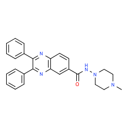 ChemSpider 2D Image | N-(4-Methyl-1-piperazinyl)-2,3-diphenyl-6-quinoxalinecarboxamide | C26H25N5O