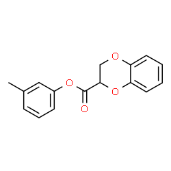 ChemSpider 2D Image | 3-Methylphenyl 2,3-dihydro-1,4-benzodioxine-2-carboxylate | C16H14O4