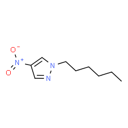 ChemSpider 2D Image | 1-Hexyl-4-nitro-1H-pyrazole | C9H15N3O2