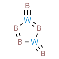 ChemSpider 2D Image | (3-boranylidyne-2,4,5-tribora-1$l^{5},3$l^{6}-ditungsta-1-ylidyne)borane | B5W2