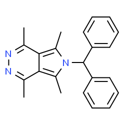 ChemSpider 2D Image | 6-benzhydryl-1,4,5,7-tetramethyl-6H-pyrrolo[3,4-d]pyridazine | C23H23N3