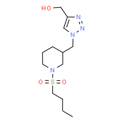 ChemSpider 2D Image | (1-{[1-(Butylsulfonyl)-3-piperidinyl]methyl}-1H-1,2,3-triazol-4-yl)methanol | C13H24N4O3S