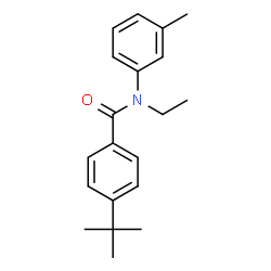 ChemSpider 2D Image | N-Ethyl-N-(3-methylphenyl)-4-(2-methyl-2-propanyl)benzamide | C20H25NO