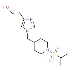 ChemSpider 2D Image | 2-(1-{[1-(Isopropylsulfonyl)-4-piperidinyl]methyl}-1H-1,2,3-triazol-4-yl)ethanol | C13H24N4O3S