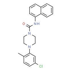 ChemSpider 2D Image | 4-(5-Chloro-2-methylphenyl)-N-(1-naphthyl)-1-piperazinecarboxamide | C22H22ClN3O