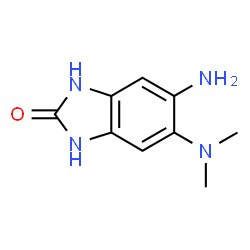 ChemSpider 2D Image | 5-Amino-6-(dimethylamino)-1,3-dihydro-2H-benzimidazol-2-one | C9H12N4O