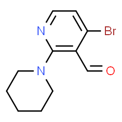 ChemSpider 2D Image | 4-Bromo-2-(1-piperidinyl)nicotinaldehyde | C11H13BrN2O