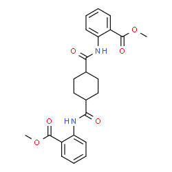 ChemSpider 2D Image | Dimethyl 2,2'-[1,4-cyclohexanediylbis(carbonylimino)]dibenzoate | C24H26N2O6