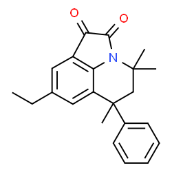 ChemSpider 2D Image | 8-Ethyl-4,4,6-trimethyl-6-phenyl-5,6-dihydro-4H-pyrrolo[3,2,1-ij]quinoline-1,2-dione | C22H23NO2