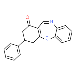 ChemSpider 2D Image | 3-Phenyl-2,3,4,5-tetrahydro-1H-dibenzo[b,e][1,4]diazepin-1-one | C19H16N2O