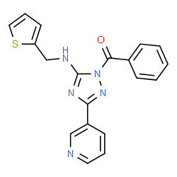 ChemSpider 2D Image | Phenyl{3-(3-pyridinyl)-5-[(2-thienylmethyl)amino]-1H-1,2,4-triazol-1-yl}methanone | C19H15N5OS