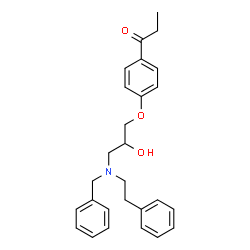 ChemSpider 2D Image | 1-(4-{3-[Benzyl(2-phenylethyl)amino]-2-hydroxypropoxy}phenyl)-1-propanone | C27H31NO3