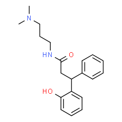 ChemSpider 2D Image | N-[3-(Dimethylamino)propyl]-3-(2-hydroxyphenyl)-3-phenylpropanamide | C20H26N2O2