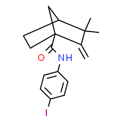 ChemSpider 2D Image | N-(4-Iodophenyl)-3,3-dimethyl-2-methylenebicyclo[2.2.1]heptane-1-carboxamide | C17H20INO