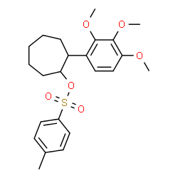 ChemSpider 2D Image | 2-(2,3,4-Trimethoxyphenyl)cycloheptyl 4-methylbenzenesulfonate | C23H30O6S