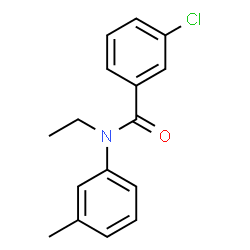 ChemSpider 2D Image | 3-Chloro-N-ethyl-N-(3-methylphenyl)benzamide | C16H16ClNO