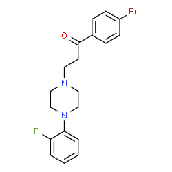 ChemSpider 2D Image | 1-(4-Bromophenyl)-3-[4-(2-fluorophenyl)-1-piperazinyl]-1-propanone | C19H20BrFN2O