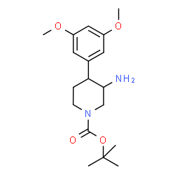 ChemSpider 2D Image | 2-Methyl-2-propanyl 3-amino-4-(3,5-dimethoxyphenyl)-1-piperidinecarboxylate | C18H28N2O4