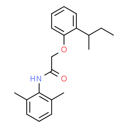 ChemSpider 2D Image | 2-(2-sec-Butylphenoxy)-N-(2,6-dimethylphenyl)acetamide | C20H25NO2