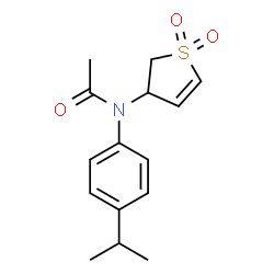 ChemSpider 2D Image | N-(1,1-Dioxido-2,3-dihydro-3-thiophenyl)-N-(4-isopropylphenyl)acetamide | C15H19NO3S