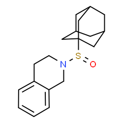 ChemSpider 2D Image | 2-(Adamantan-1-ylsulfinyl)-1,2,3,4-tetrahydroisoquinoline | C19H25NOS