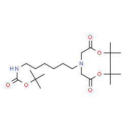 ChemSpider 2D Image | Bis(2-methyl-2-propanyl) 2,2'-{[6-({[(2-methyl-2-propanyl)oxy]carbonyl}amino)hexyl]imino}diacetate | C23H44N2O6