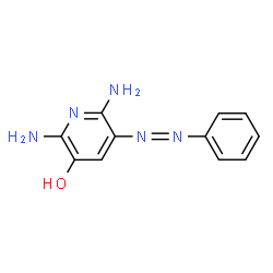 ChemSpider 2D Image | 2,6-Diamino-5-(phenyldiazenyl)-3-pyridinol | C11H11N5O