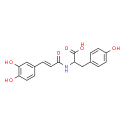 ChemSpider 2D Image | N-[(2E)-3-(3,4-Dihydroxyphenyl)-2-propenoyl]tyrosine | C18H17NO6