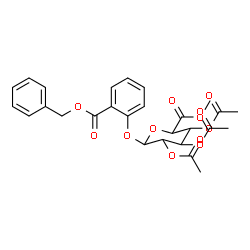 ChemSpider 2D Image | 2-[(Benzyloxy)carbonyl]phenyl methyl 2,3,4-tri-O-acetylhexopyranosiduronate | C27H28O12